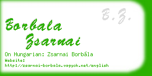 borbala zsarnai business card